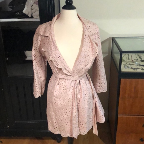 Anthropologie Pink Pastel Trenchcoat - Picture 5 of 5